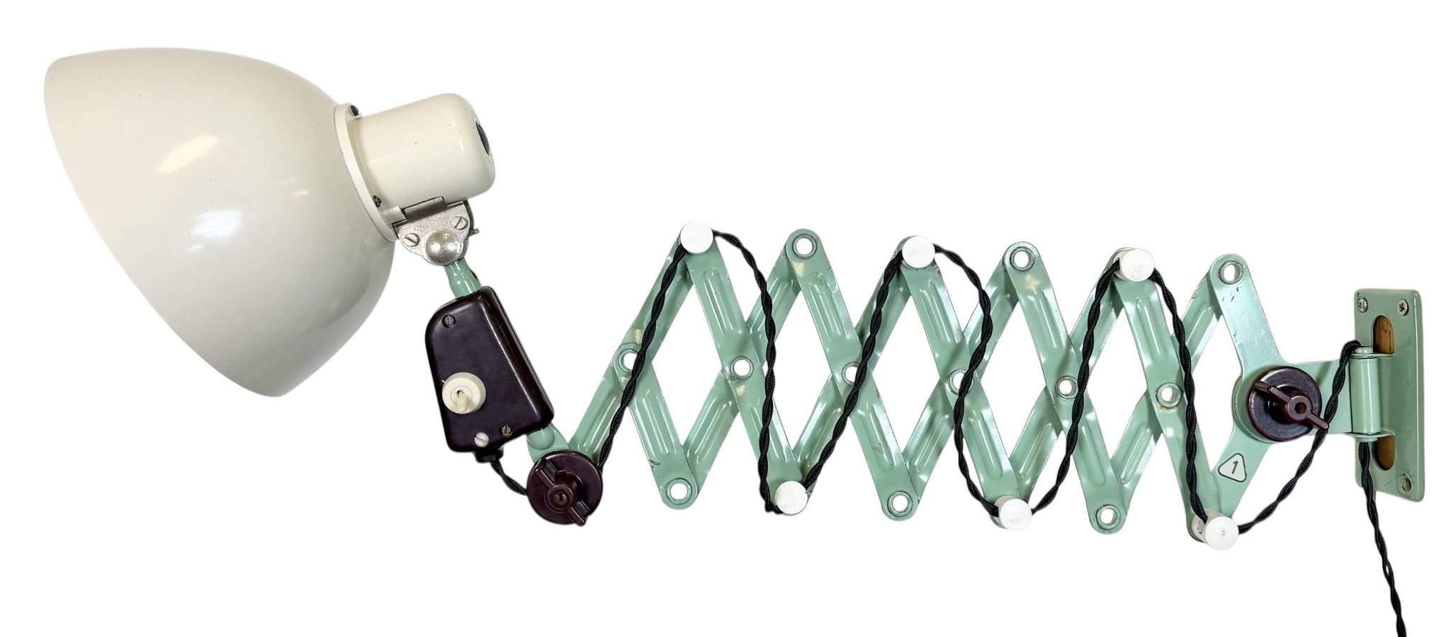 Industrial East German Scissor Lamp from VEB Zweckleuchtenbau Dresden, 1950