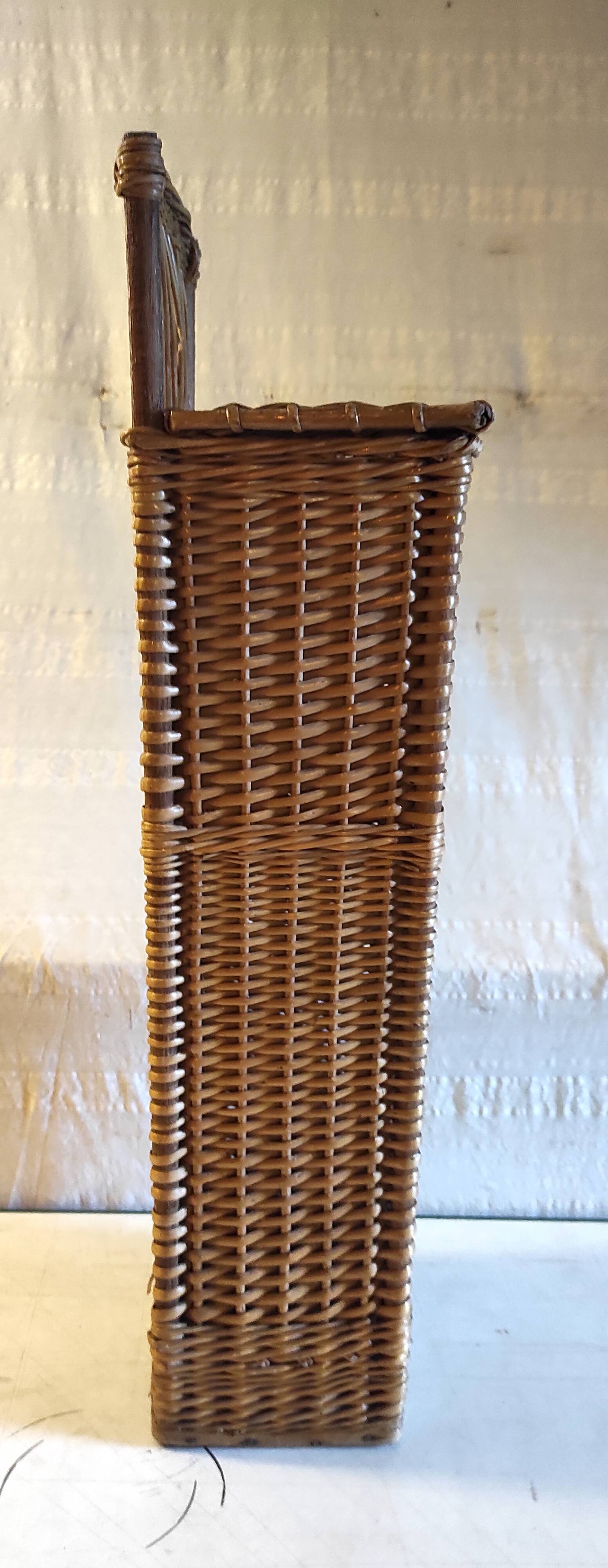 Wicker bread bin - mid-20th century