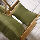 Pair of Bow Wood Steiner Mid-Century Armchairs