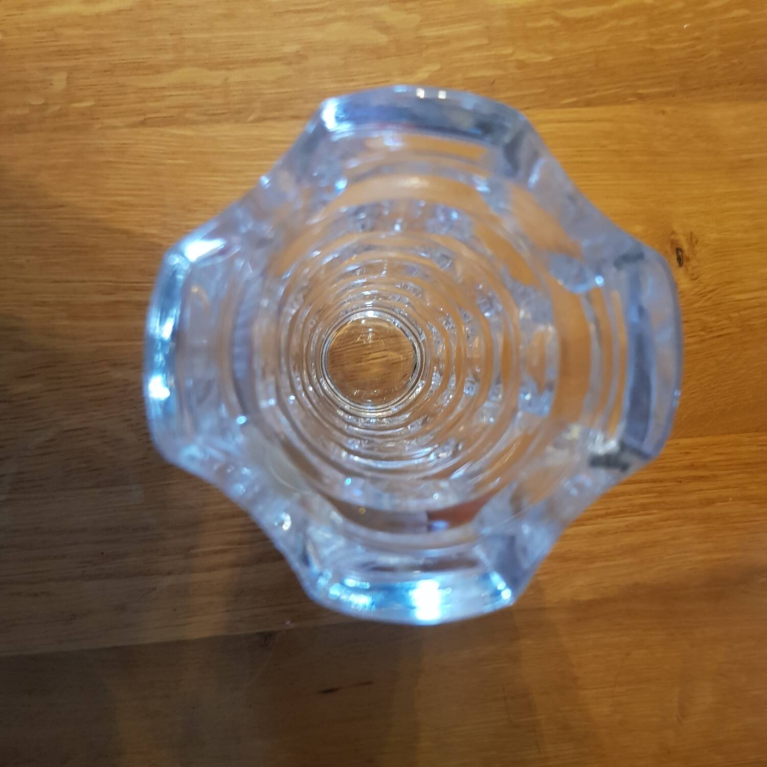 70s crystal vase