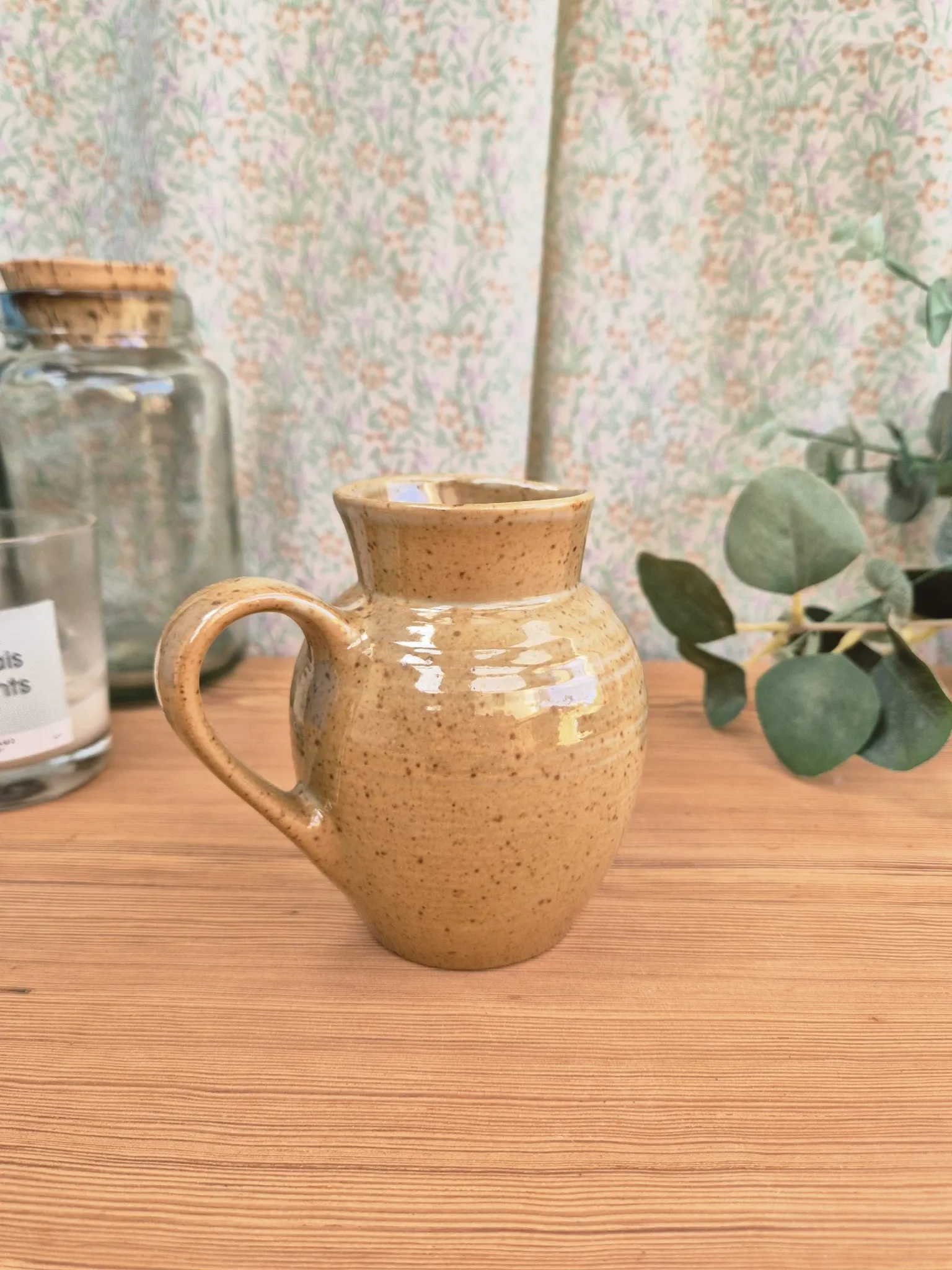 Pot vase carafe pichet vintage grès