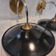 Wall lights in enamelled sheet metal