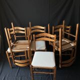 Lot de chaises carré bois Baumann