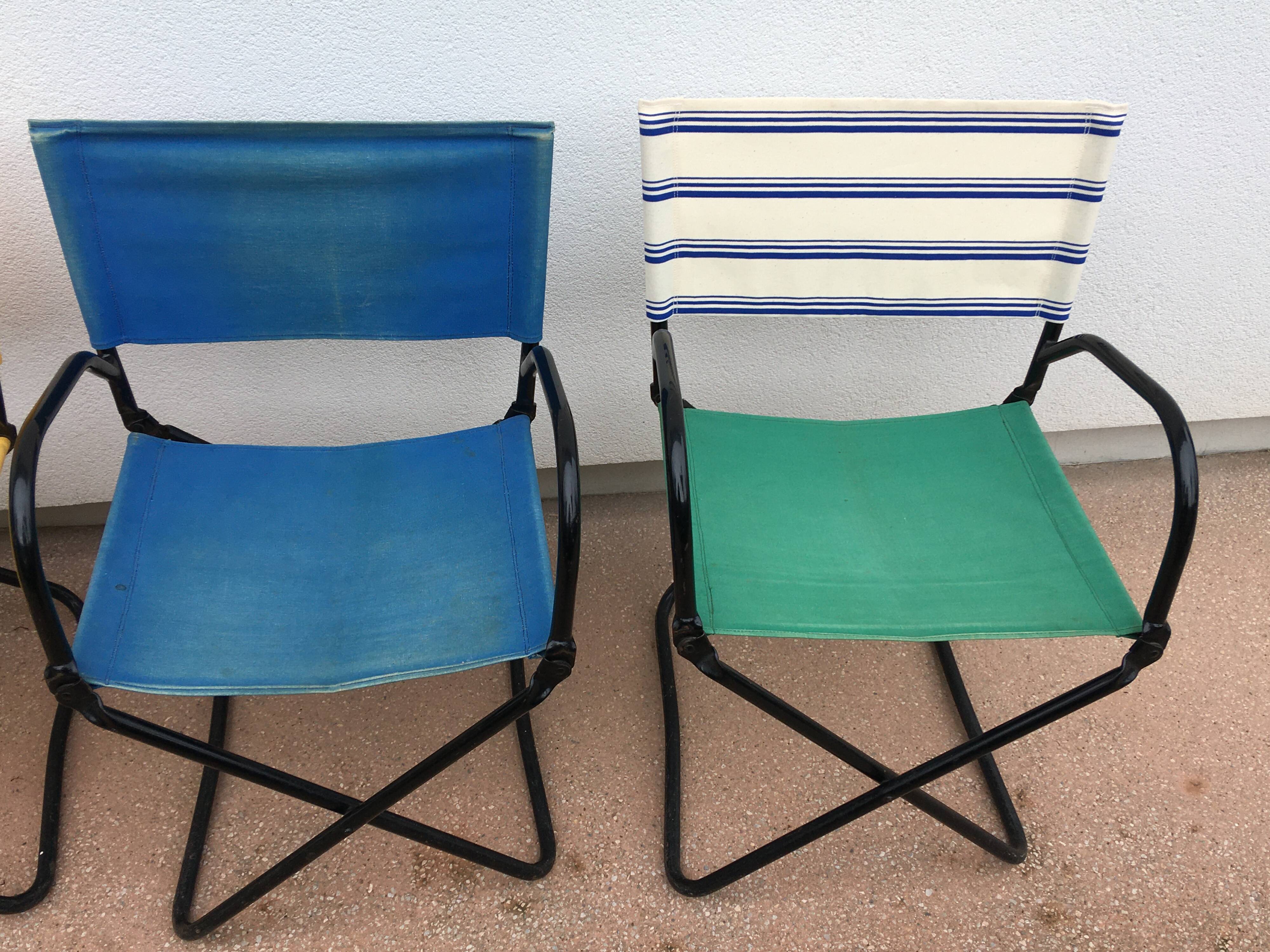 4 fauteuils pliants Chambord, années 1950