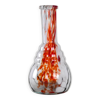 Glass vase, Italian design, 1970s, made in Italy