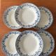 Set of 6 deep plates, ironstone, Moulin des Loups model Cardèr.