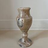 Vase ancien en onyx beige