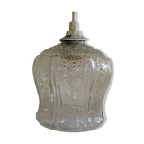 Suspension Tulip glass to relief transparent vintage