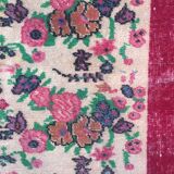 Old tribal handmade distressed persian wool rug country house chic turkish 192x108cm