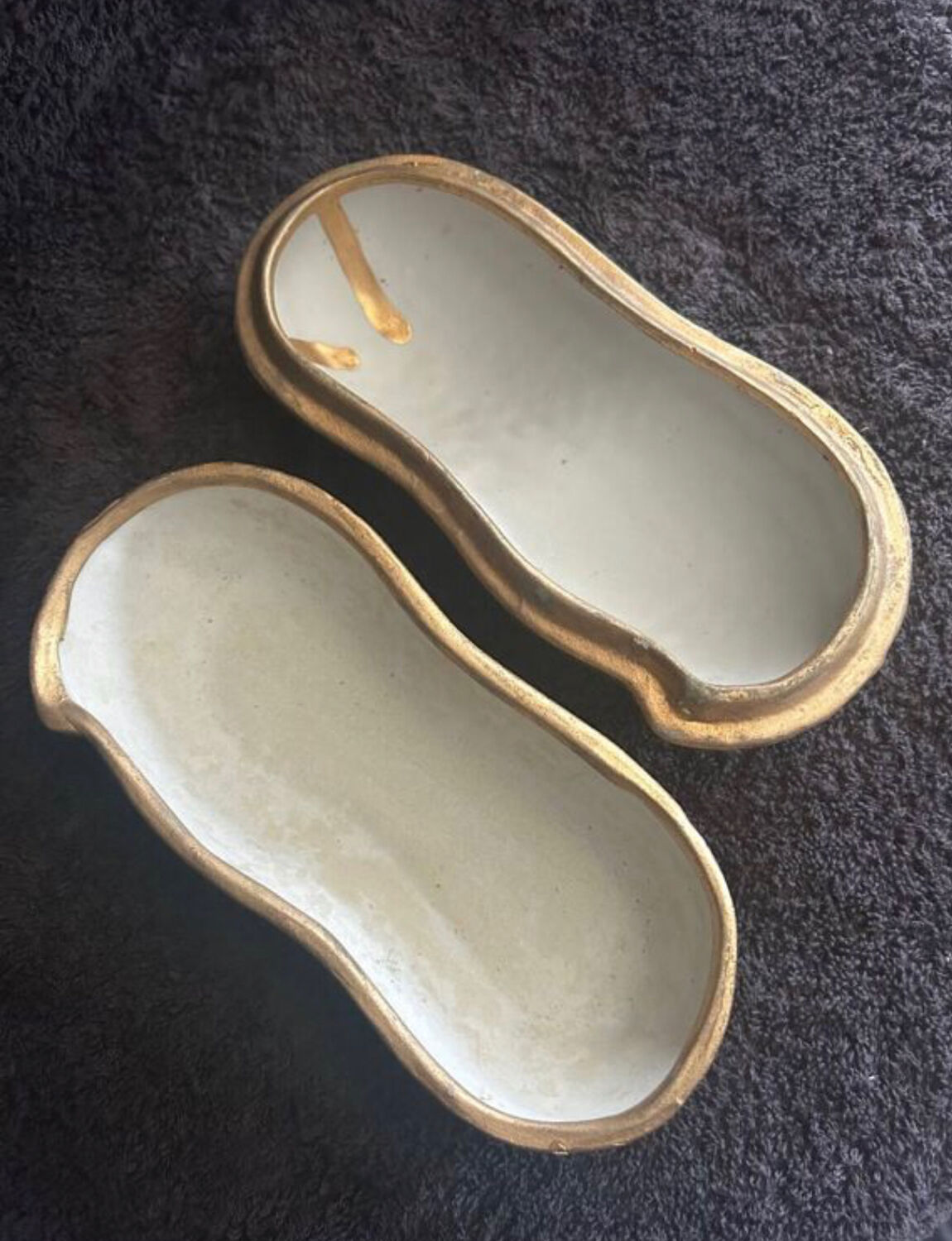 Vintage 1960s-70s ceramic peanut box