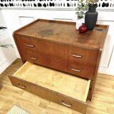 Vintage chest of drawers compass feet