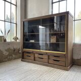 XXL oak display cabinet