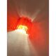 Set of Two Contemporary Red "Tronchi" Glass Wall Sconces in Ve