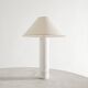 Swedish Mid Century Cylindrical White Marble Table Lamp by Bergboms, 1960s