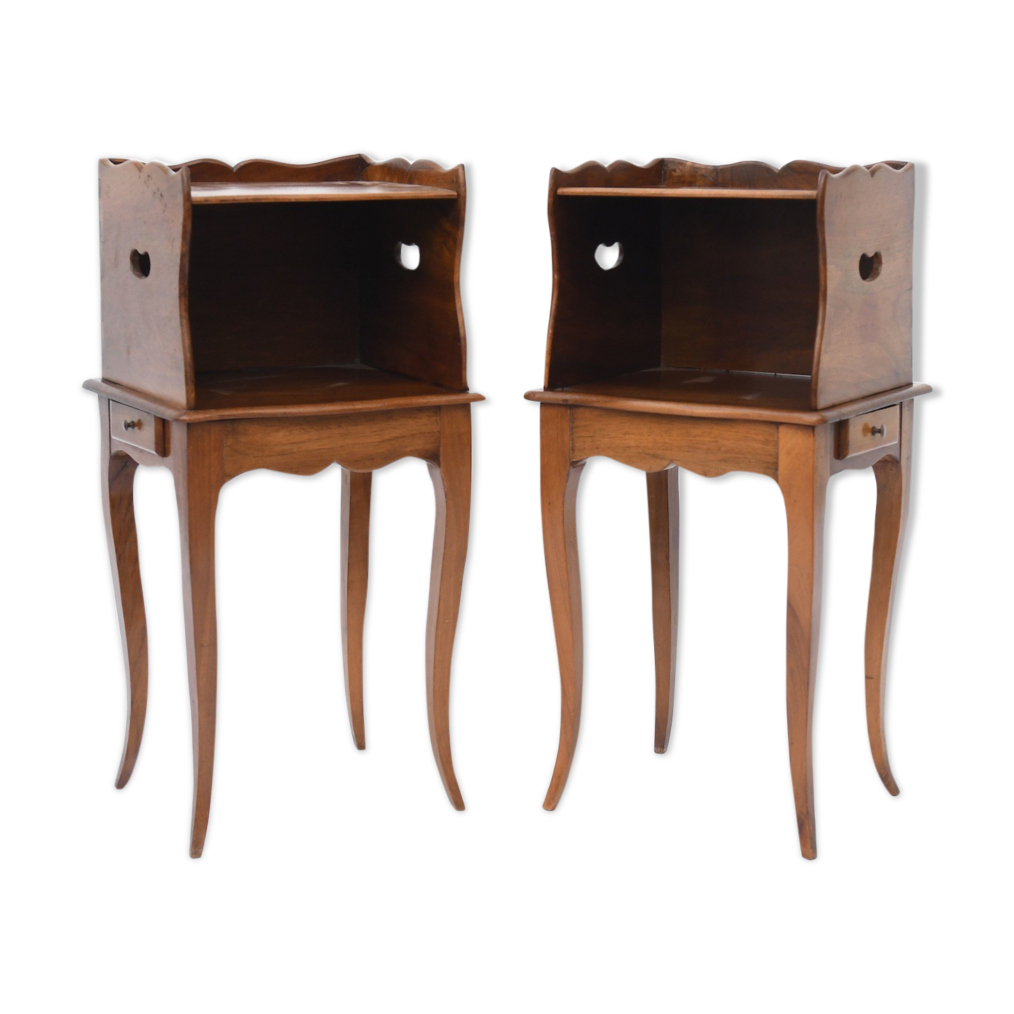 Pair of walnut bedsides