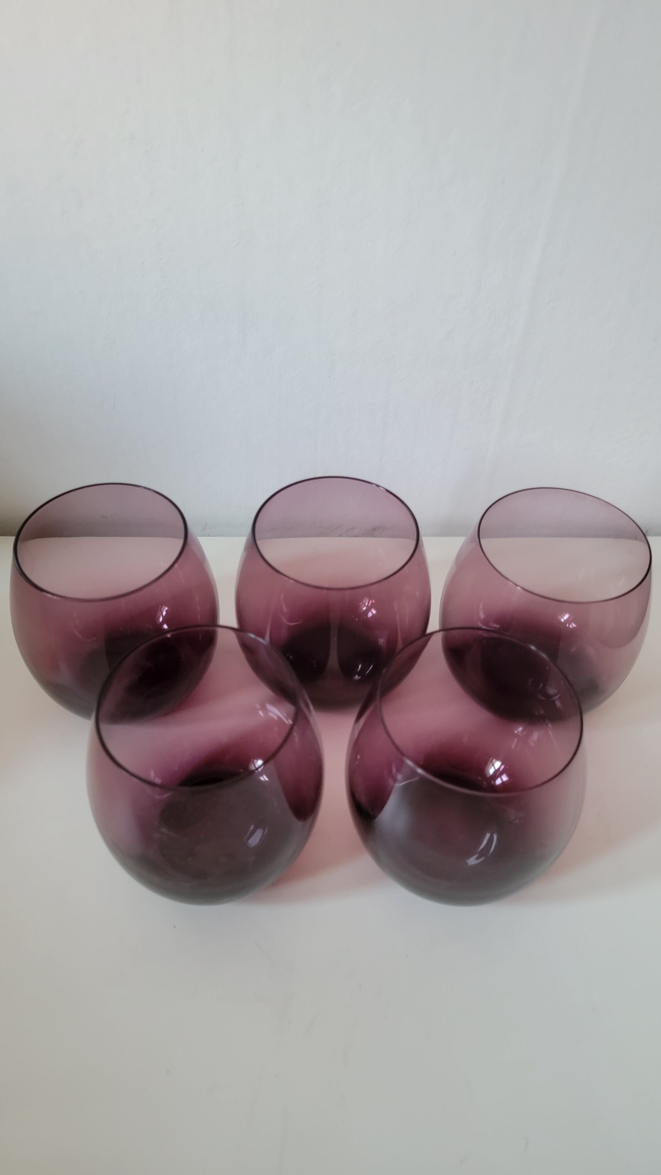 Set of 5 water glasses