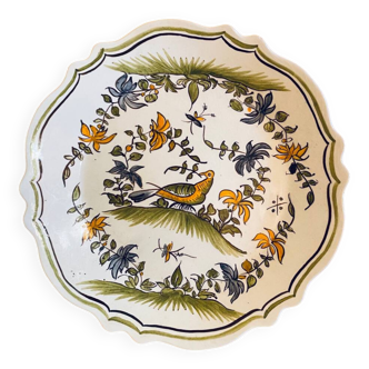Assiette Moustiers peint main