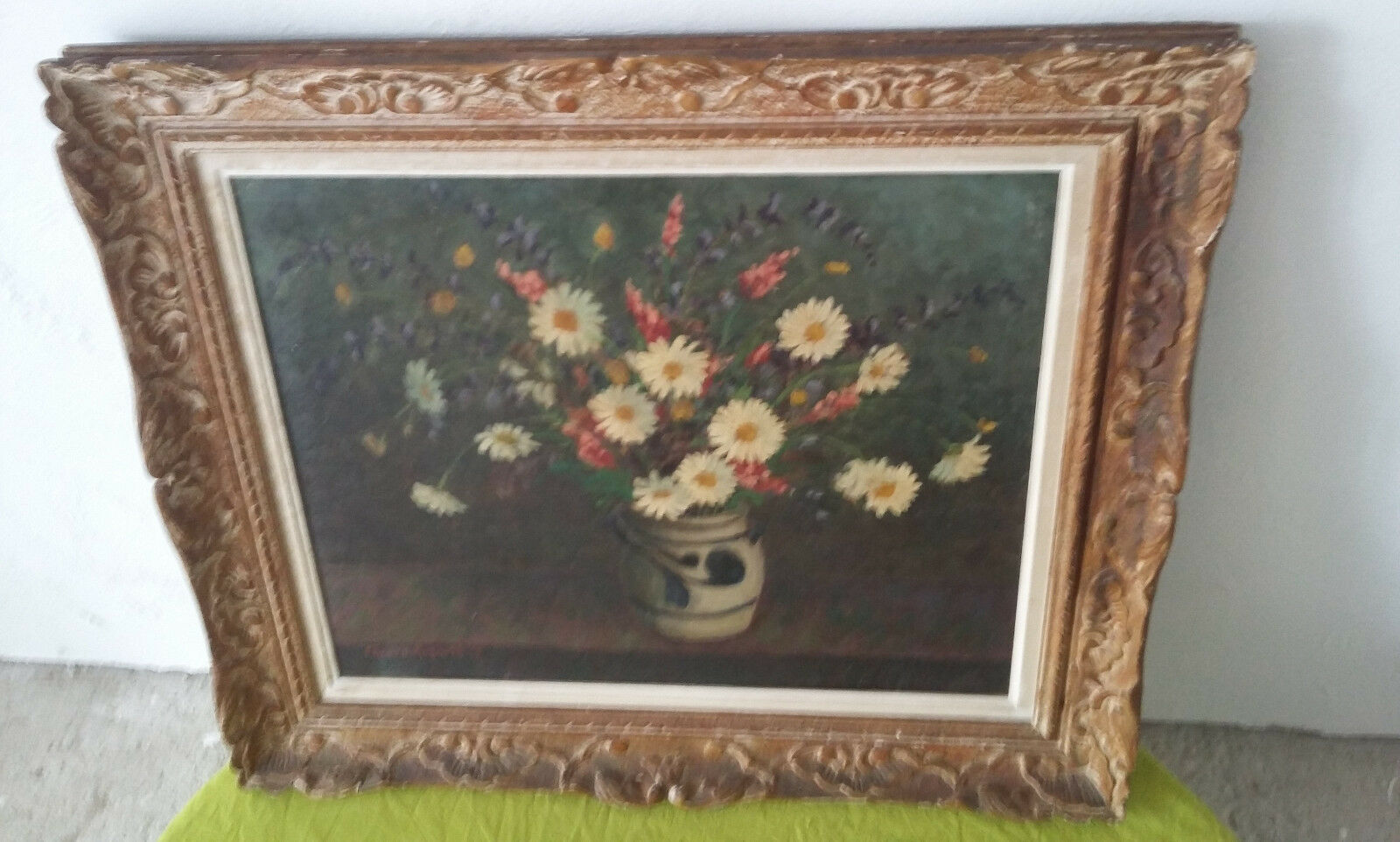 Oil on panel signed 79 cm x 69 cm