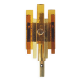 Stacked Glass and Brass Wall Sconce by Svend Aage Holm Sørensen for Hassel