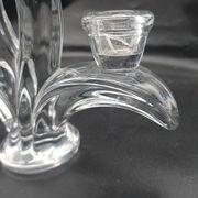 4 Bougeoirs lys en cristal de Vannes le Châtel .