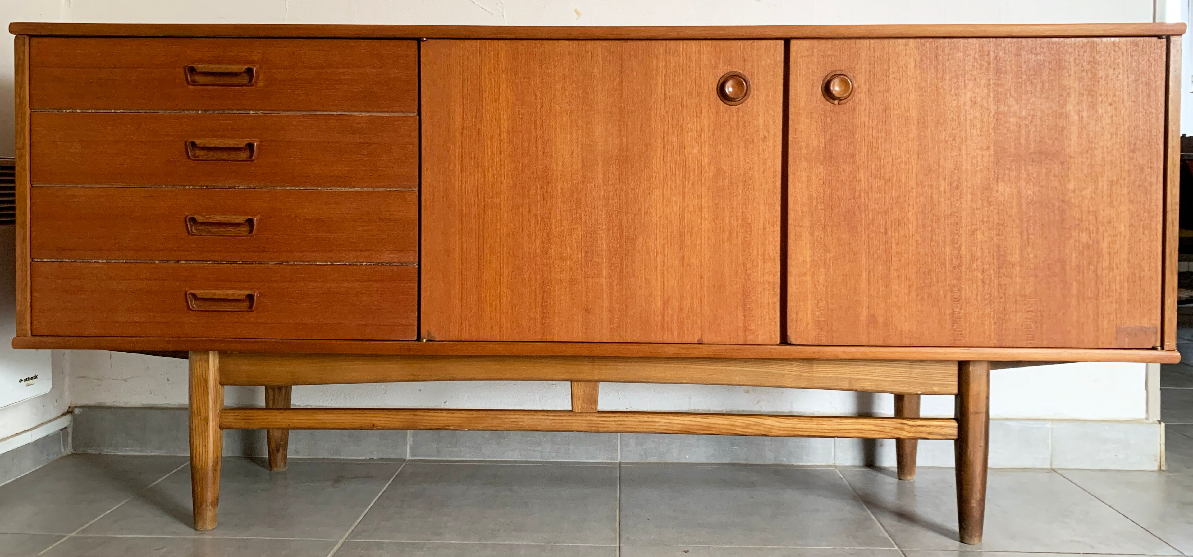 Vintage Scandinavian enfilade from the 60s in teak