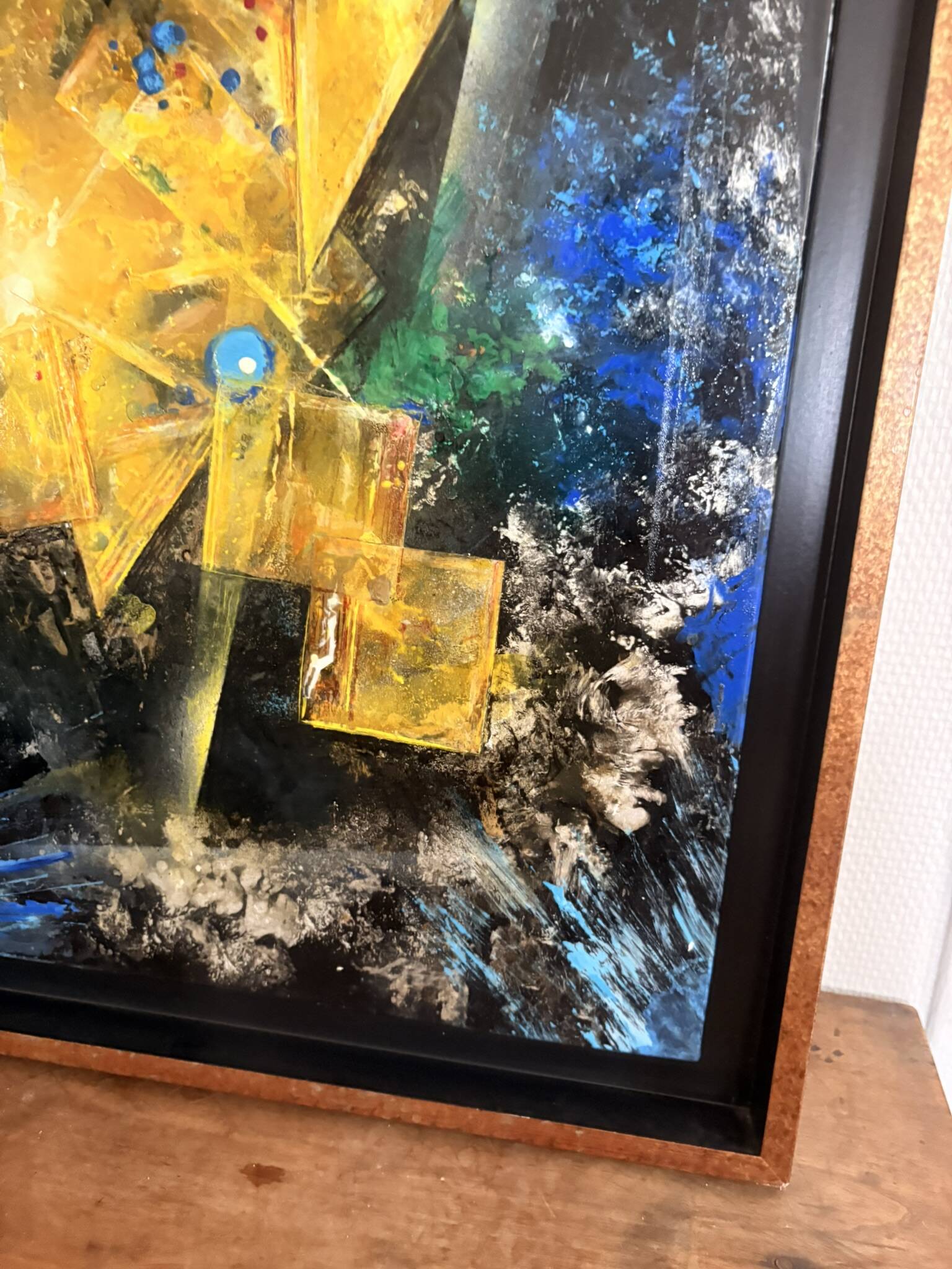 Abstract Geometric Contemporary Modern Oil Painting Relief