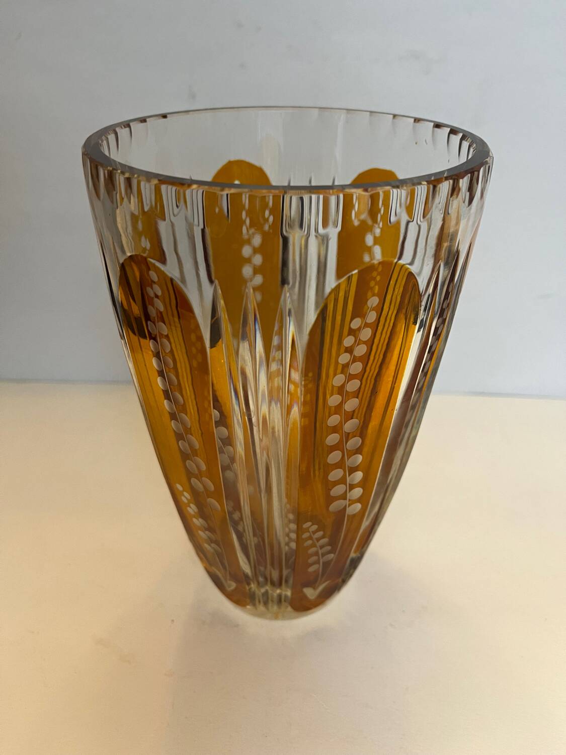 Vintage cut crystal vase