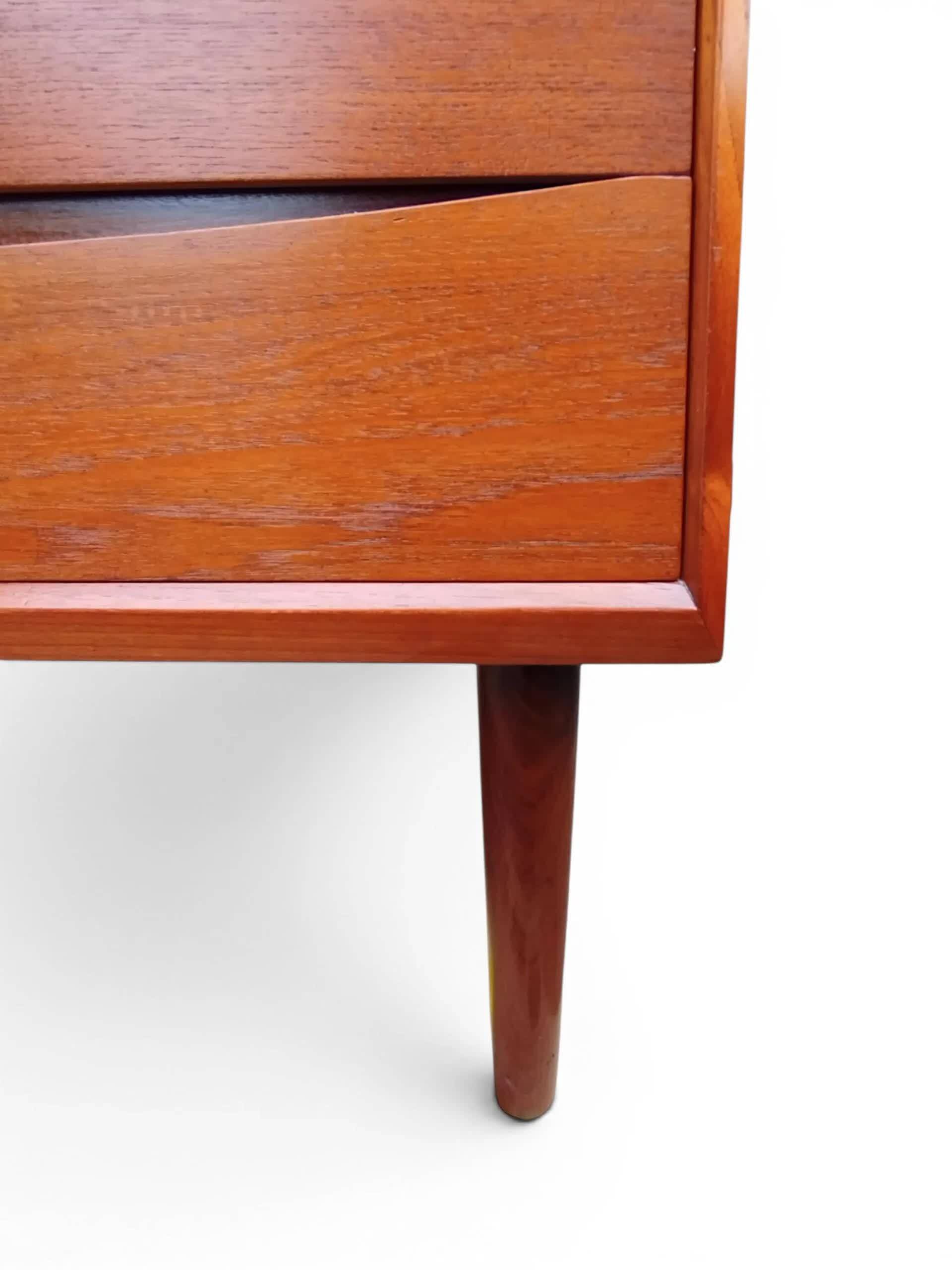 Teak secretary by A. Vodder (attributed), mirror, Denmark 1960s