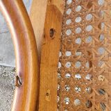 Pair of Thonet style bistro chairs in bentwood canework - 1930s