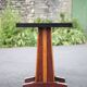 Vintage formica bistro table, wooden base side table
