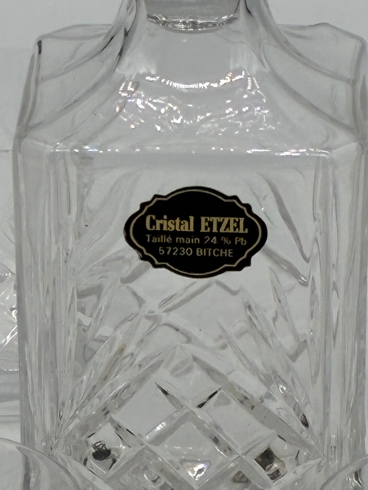 Service a whisky in crystal ETZEL Bitche
