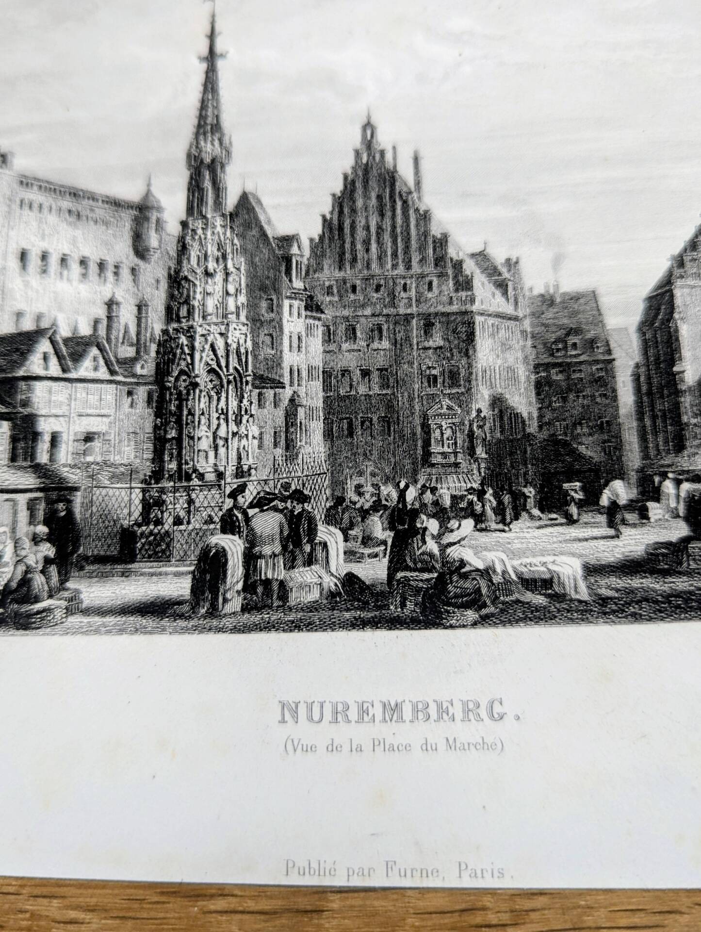 Nuremberg, vintage engraving, printed in 1841.