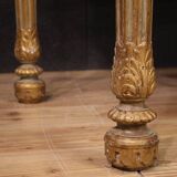 20th century Italian lacquered console table with marble top