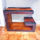Vintage side table in solid Acacia