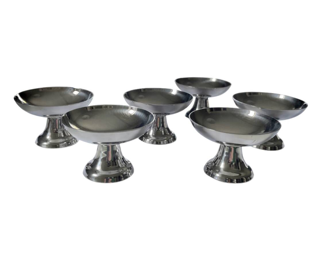 Guy Degrenne stainless steel ice cream bowls 18/10