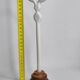Biomorphic-inspired sculpture, on an industrial wooden base, 27 cm