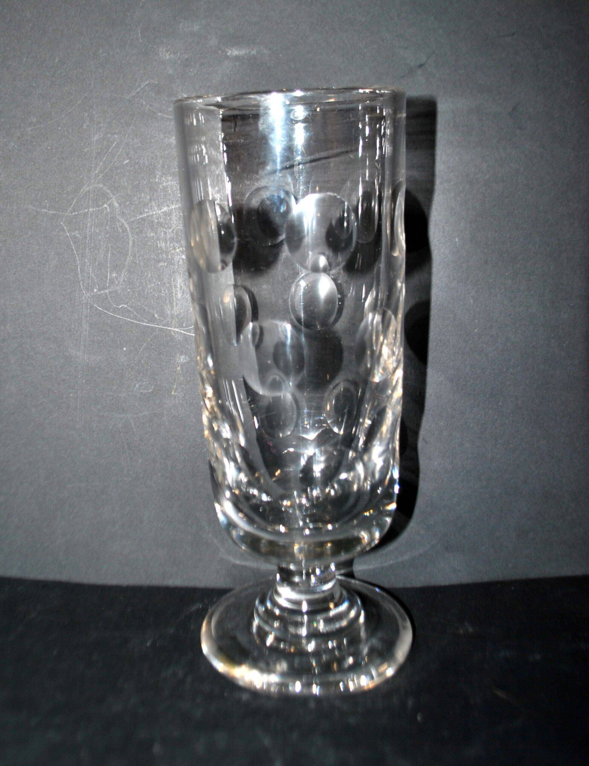 Antique thick cut glass beer mug – 50cl Bock BISTROT 1900 pint