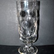 Verre à bière ancien en verre épais taillé – Pinte 50cl Bock BISTROT 1900