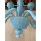 Contemporary Matte Light-Blue Murano Glass Chandelier