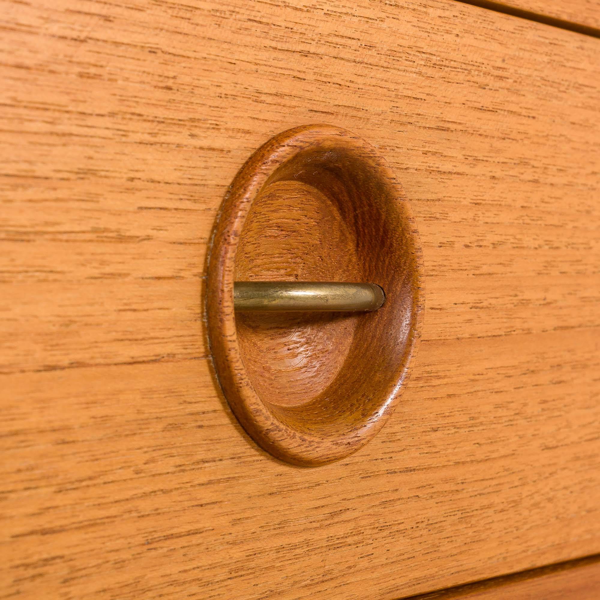 Fredrik A. Kayser teak free standing wall unit for Gustav Bahus, Norway 196