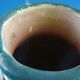 Iced and cracked ceramic vase