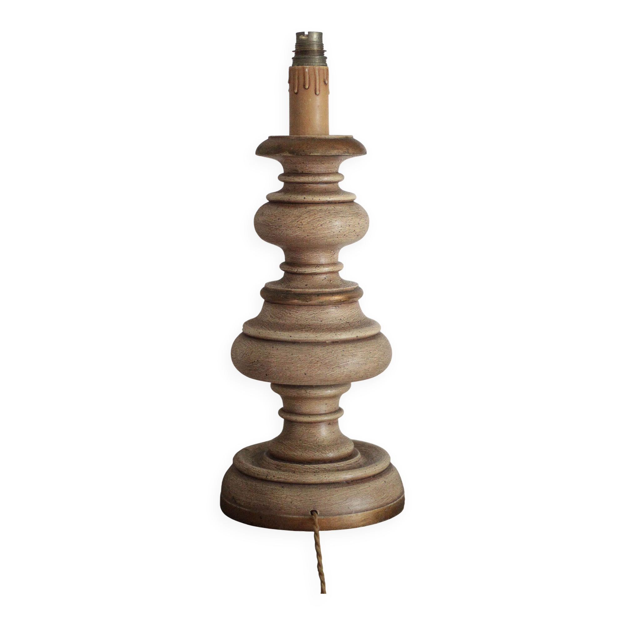 Vintage turned wood lamp, table lamp, lamp to place, Florentine lamp.