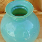 Globe lampshade in green opaline