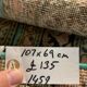 Distressed Turkish Rug 107x69 cm Vintage Shabby, Runner, Green, Brown Small