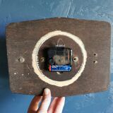 Rectangular silent vintage wall pendulum pendulum clock "golden green black"