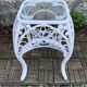 Peacock white rattan side table 1970