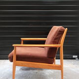 Scandinavian wooden armchair from the 1960s