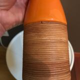 Corep wicker and ceramic table lamp