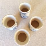 4 earthenware shells - diabolo shape
