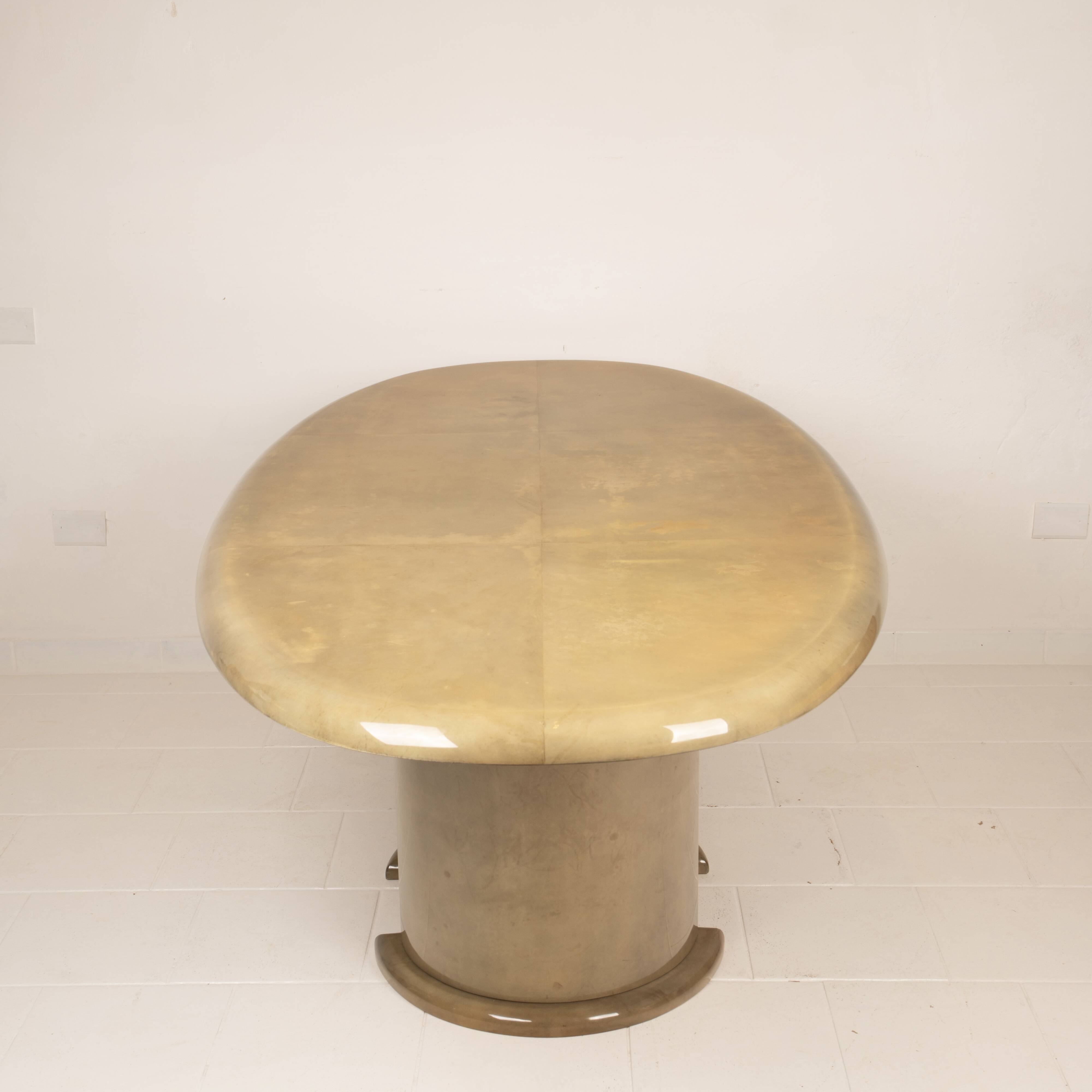 Angelo Mazzola parchment table produced by Ar.Vi Salpol, 1980